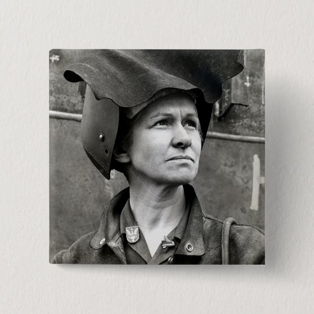 WWII Rosie der Nieteneinschläger Button (Vorderseite)