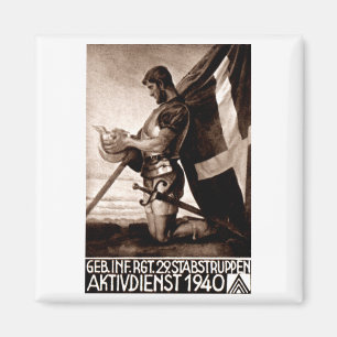 WWII-Schweizer Poster Magnet