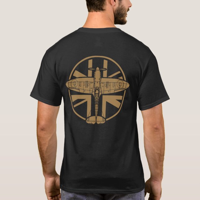 WWII Spitfire RAF 021 Mittelstein T-Shirt (Rückseite)