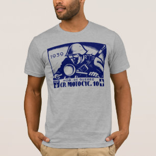WWII Swiss Motorcycle Company, blau T-Shirt