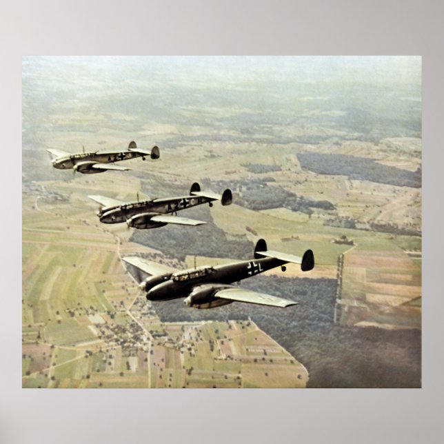 WWII - Three Messerschmitt ME-110 Poster (Vorne)
