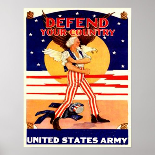 WWII US Army Uncle Sam Poster (Vorne)