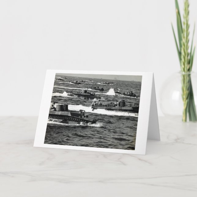 WWII US Marinesoldaten dringen Iwojima ein Karte (Vorderseite)