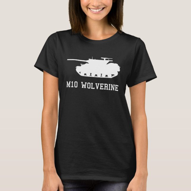 WWII US Tank M10 Wolverine Silhouette (Vorderseite)