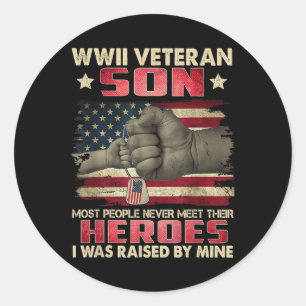 Wwii Veteran Son wurde ich von meinem Helden Fath Runder Aufkleber