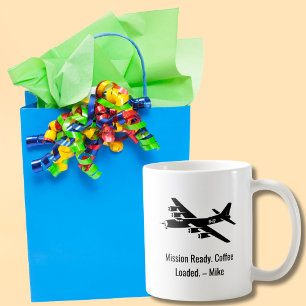 WWII-Vintage-Flugzeug B-17 Militärveteran Pilot Kaffeetasse