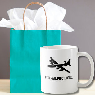 WWII-Vintage-Flugzeug B-17 Militärveteran Pilot Kaffeetasse