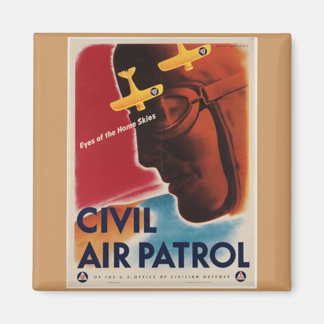 WWII Vintage Plakat Magnet (Vorne)