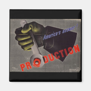 WWII Vintage Plakat Magnet