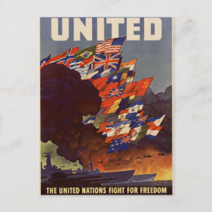 WWII-Vintage-Plakat-Postkarte Postkarte