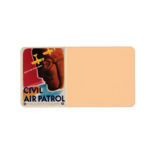 WWII Vintage Poster-Adressetikett Adressaufkleber