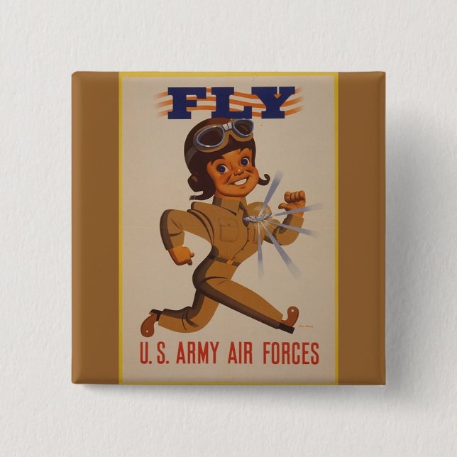 WWII Vintage Poster Button (Vorderseite)