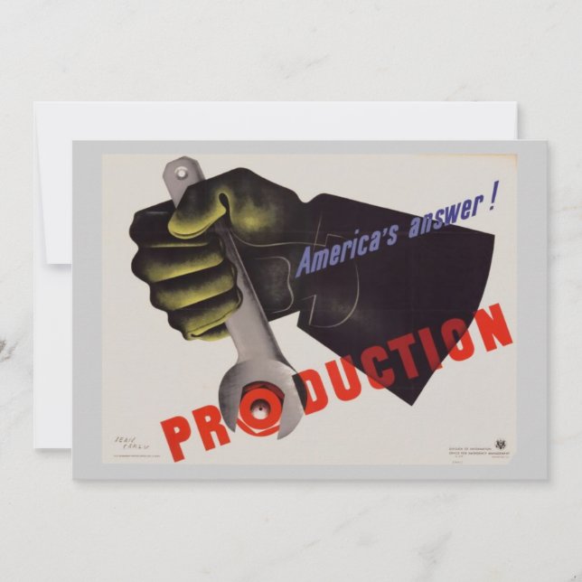 WWII Vintage Poster Einladung (Vorderseite)