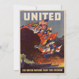 WWII Vintage Poster Einladung