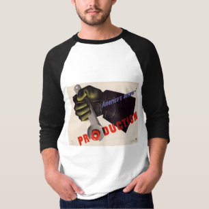 WWII Vintage Poster Herrenhemd T-Shirt