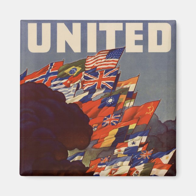 WWII Vintage Poster Magnet (Vorne)