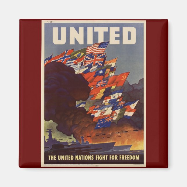 WWII Vintage Poster Magnet (Vorne)