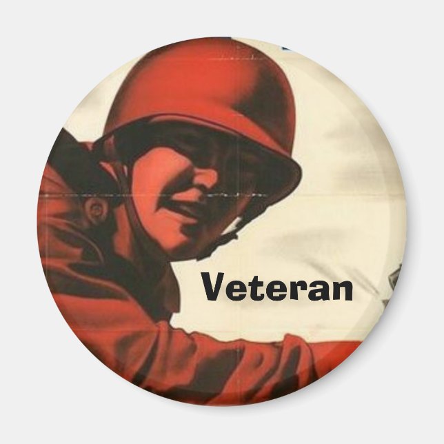 WWII Vintage Poster Magnet (Vorne)