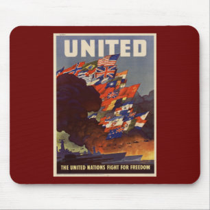 WWII Vintage Poster Mouse Pad Mousepad