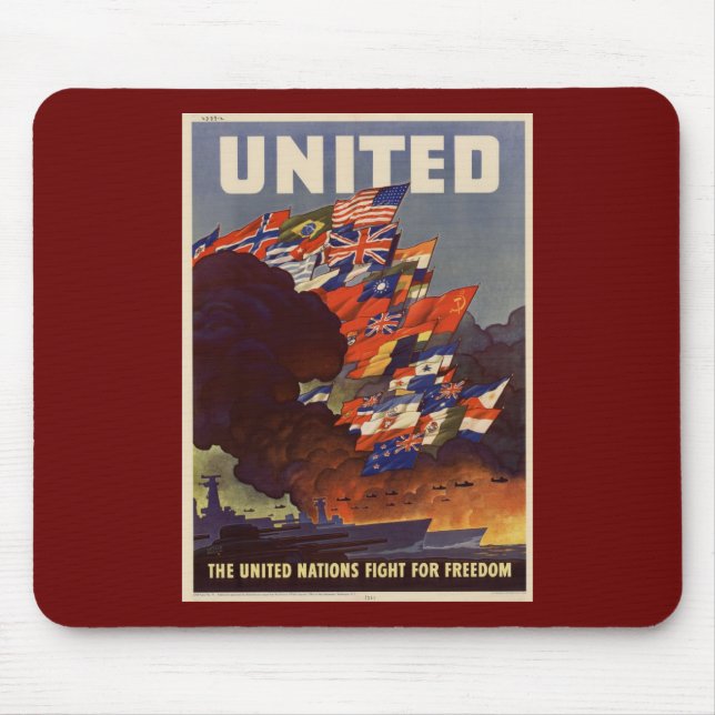 WWII Vintage Poster Mouse Pad Mousepad (Vorne)
