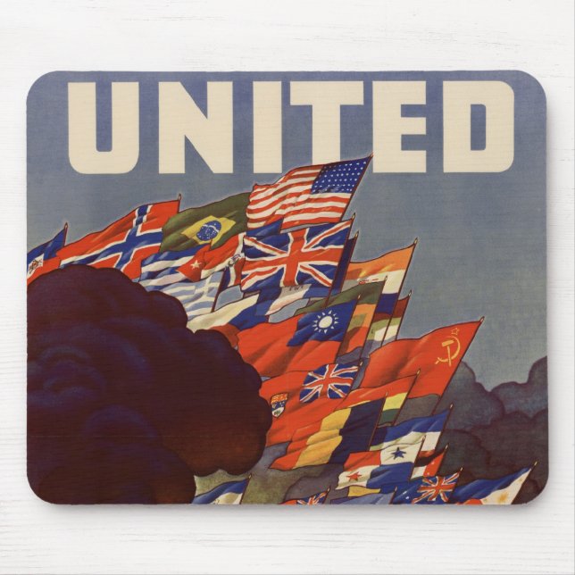 WWII Vintage Poster Mouse Pad Mousepad (Vorne)