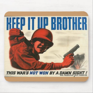 WWII Vintage Poster Mouse Pad Mousepad