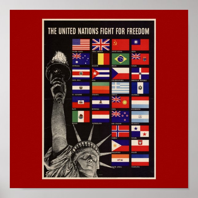 WWII Vintage Poster Poster (Vorne)