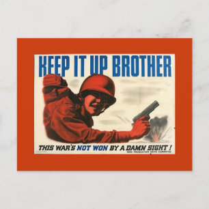 WWII Vintage Poster Postkarte