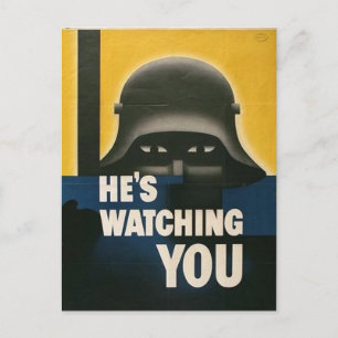 WWII Vintage Poster Postkarte