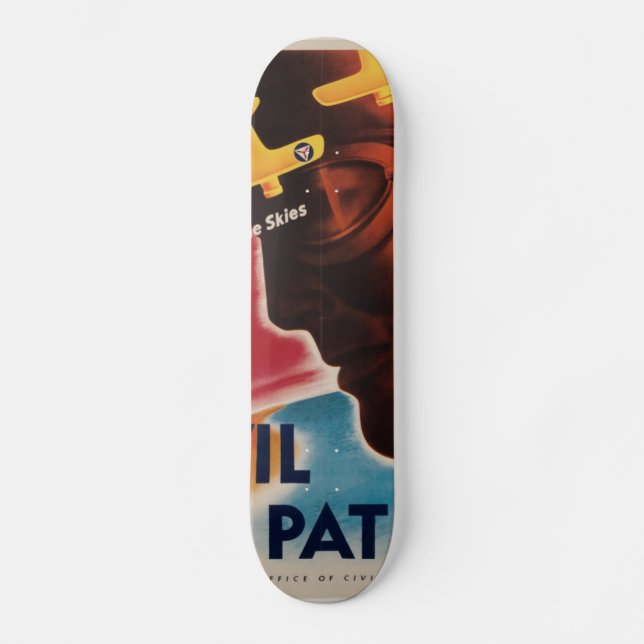 WWII Vintage Poster Skateboard (Vorderseite)