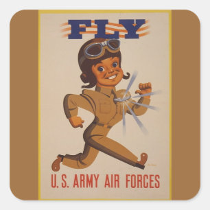 WWII Vintage Poster Sticker