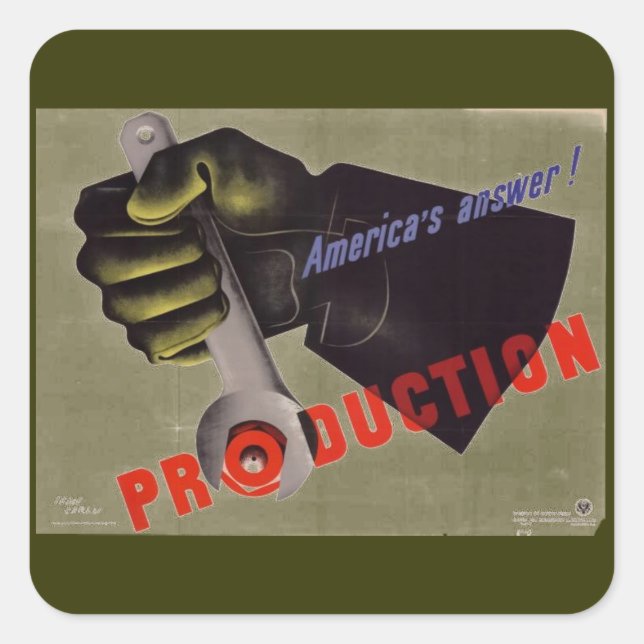 WWII Vintage Poster Sticker (Vorderseite)