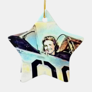 WWII-Wasp-Pilot-Ornament Keramik Ornament
