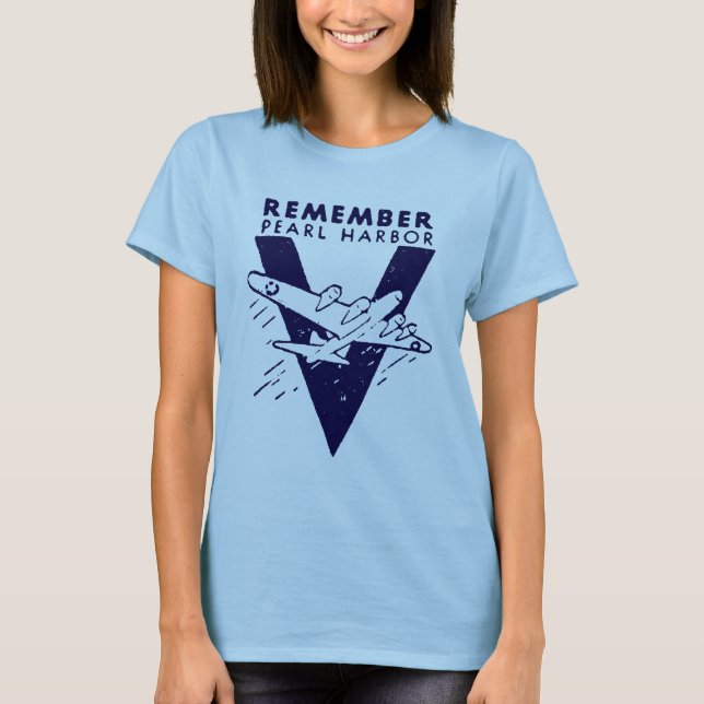WWII White Remember Pearl Harbor T-Shirt (Vorderseite)