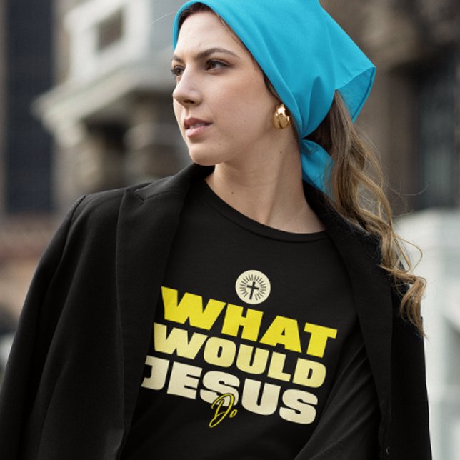 WWJD – Empathie statt Ego Langarmshirt Tri-Blend Shirt (Von Creator hochgeladen)