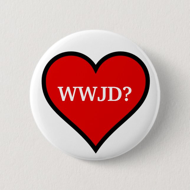WWJD Heart Button (Vorderseite)
