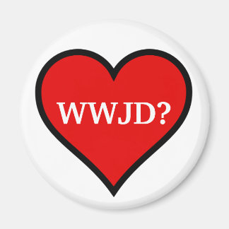 WWJD Heart Magnet