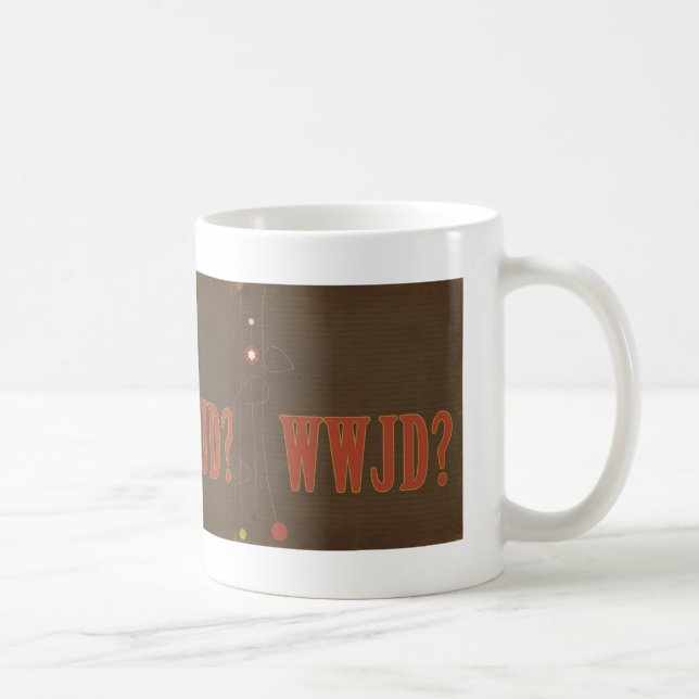 WWJD-Rosttext-Peitsche Tasse (Rechts)