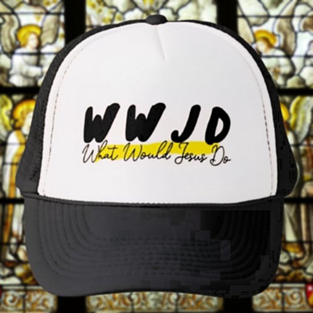 WWJD Trucker Hat - "Was würde Jesus tun, kühl" Truckerkappe (Von Creator hochgeladen)