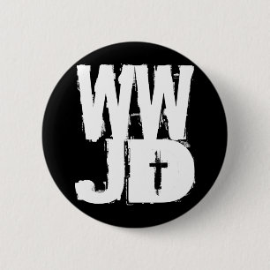 WWJD, was Jesus tun würde Button