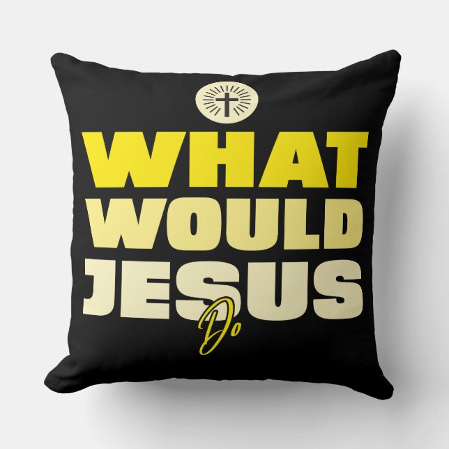 WWJD – Was würde Jesus tun? Kissen (Vorderseite)
