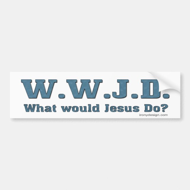 WWJD? What Would Jesus Do? Autoaufkleber (Vorne)