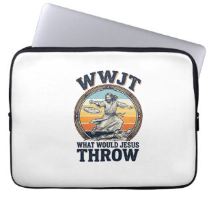 WWJT Was würde Jesus werfen Vintage Disc Shirt_1 Laptopschutzhülle