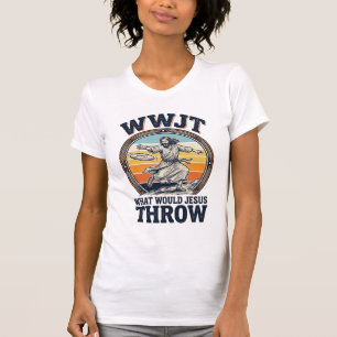 WWJT Was würde Jesus werfen Vintage Disc Shirt_1 T-Shirt