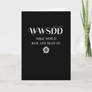 WWSDD-Zitatdesign mit Pentagramm-Sonnensymbol Karte