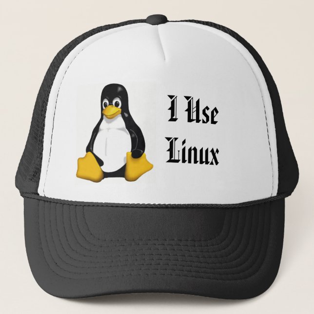 www.alinuxworld.com Ich verwende Linux-Hut Truckerkappe (Vorderseite)
