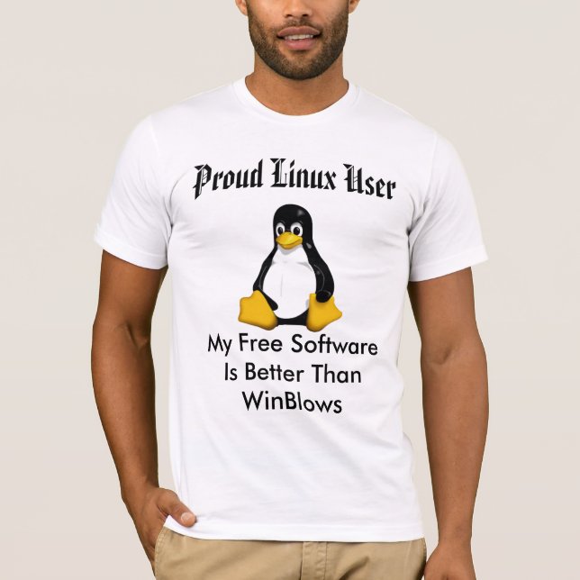 www.alinuxworld.com stolzer Linux-Benutzer. T-Shirt (Vorderseite)