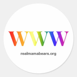 WWW-Aufkleber Runder Aufkleber