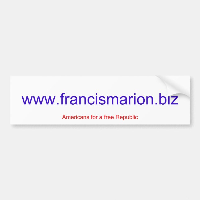 www.francismarion.biz autoaufkleber (Vorne)