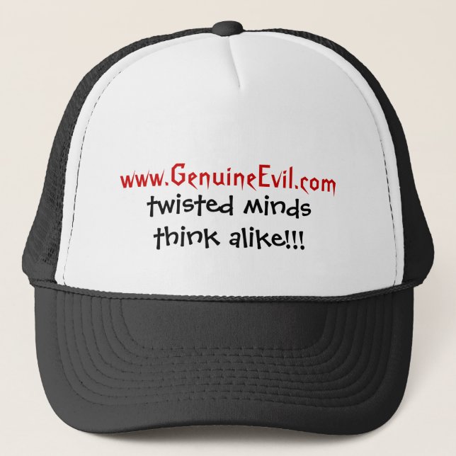 www.GenuineEvil.com, verdrehter Verstand denken Truckerkappe (Vorderseite)